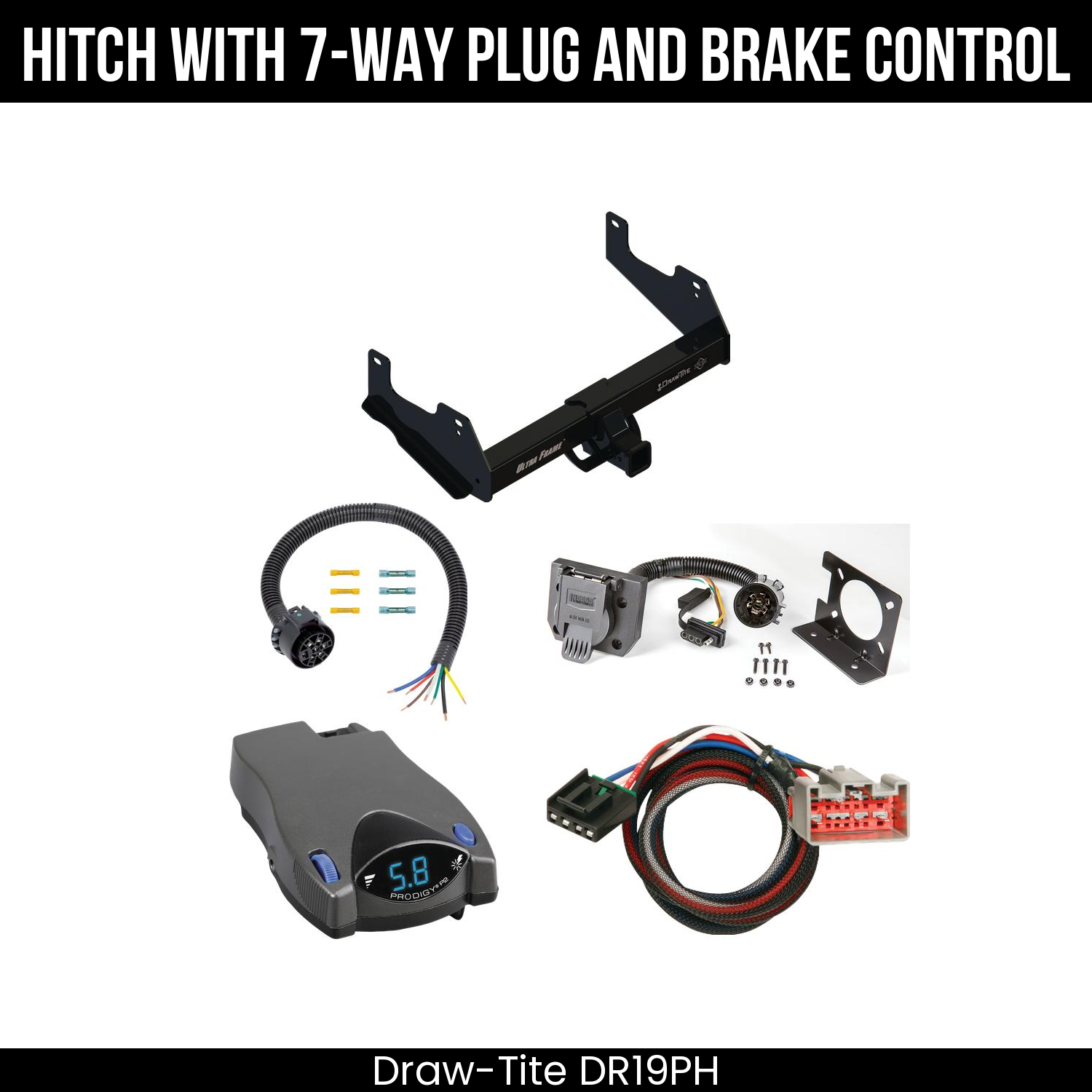 Trailer Hitch , 7-Way , Tekonsha Prodigy P2 Brake Control