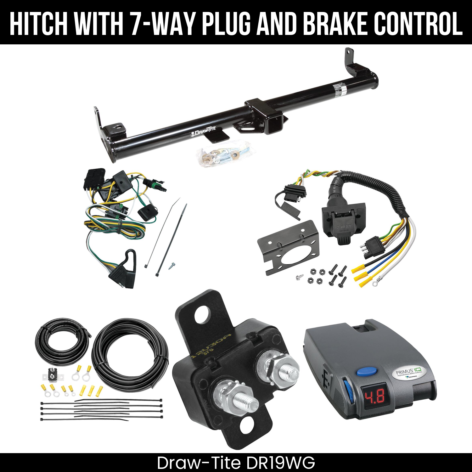 Trailer Hitch , 7-Way , Tekonsha Primus IQ Brake Control