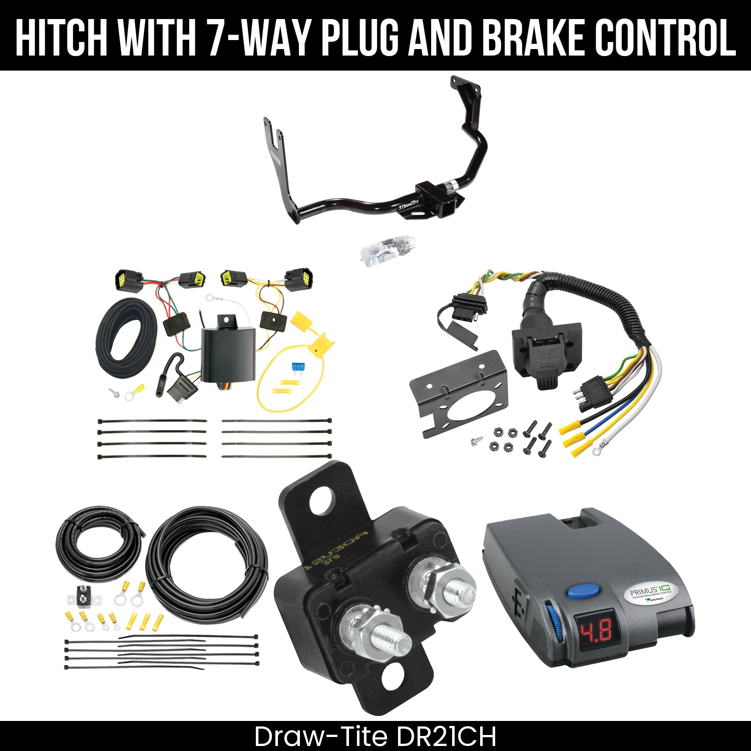 Trailer Hitch , 7-Way , Tekonsha Primus IQ Brake Control