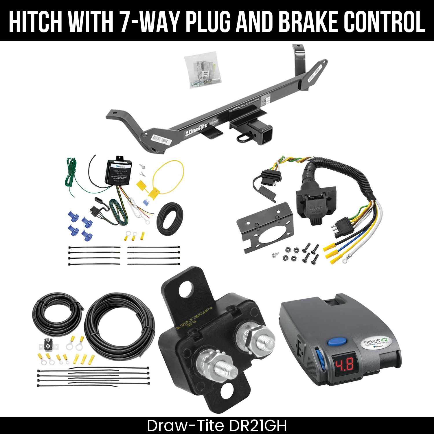 Trailer Hitch , 7-Way , Tekonsha Primus IQ Brake Control