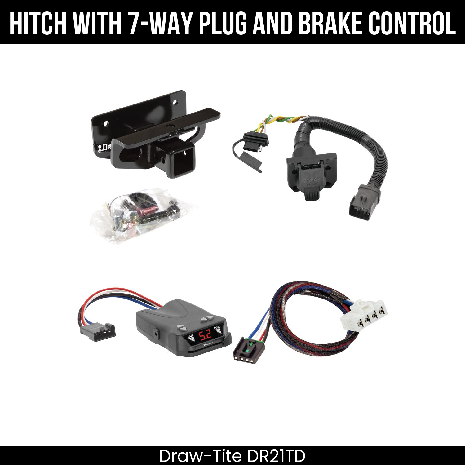 Trailer Hitch , 7-Way , Tekonsha Brakeman IV Brake Control