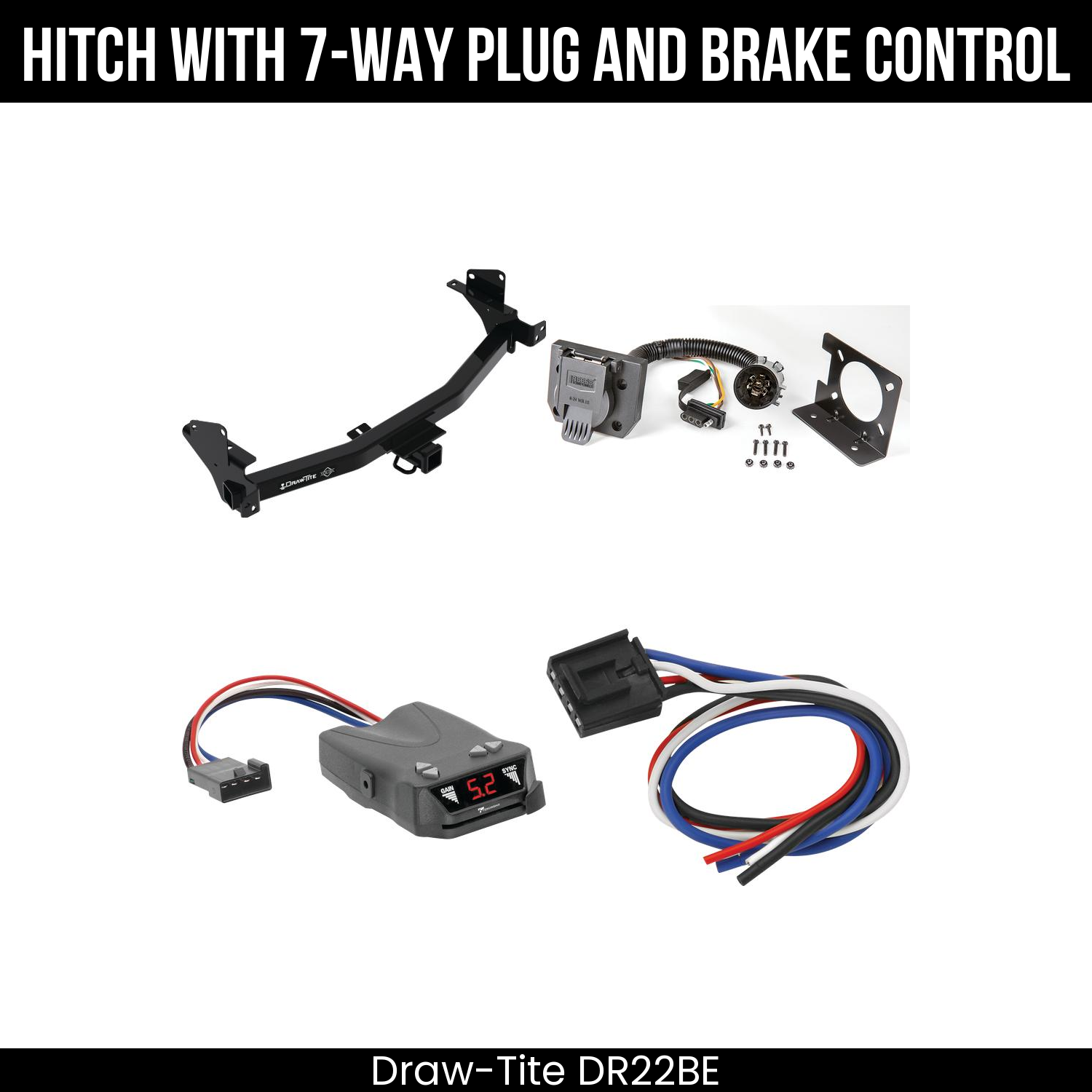 Trailer Hitch , 7-Way , Tekonsha Brakeman IV Brake Control