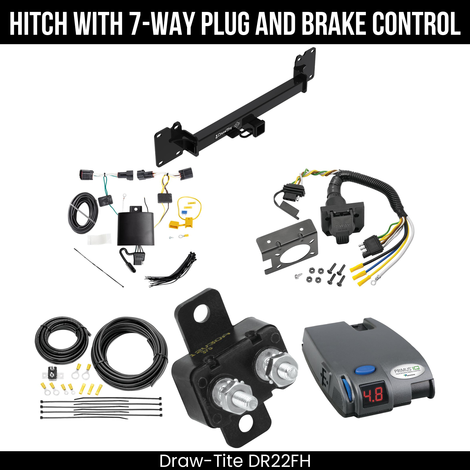 Trailer Hitch , 7-Way , Tekonsha Primus IQ Brake Control