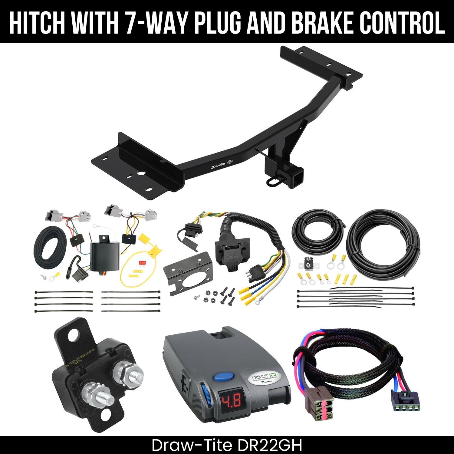 Trailer Hitch , 7-Way , Tekonsha Primus IQ Brake Control