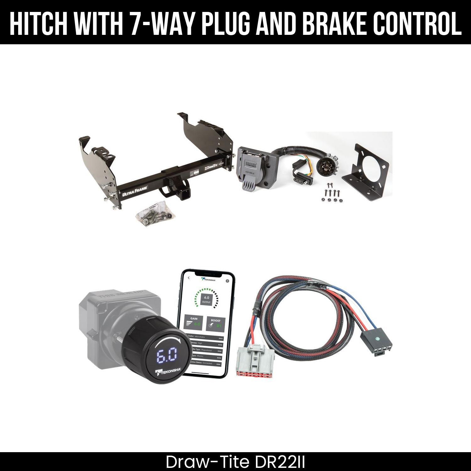 Draw Tite DR22II Hitch With 7 Way Plug And Brake Control Bundle Featureimg