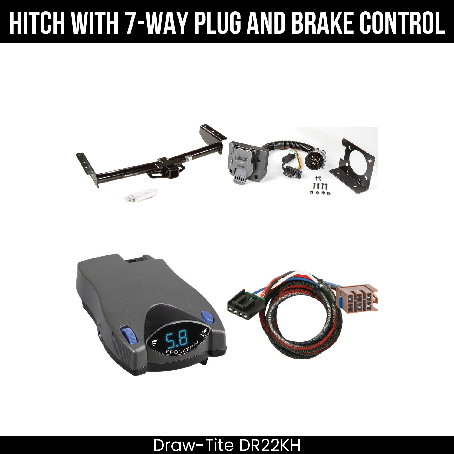 Trailer Hitch , 7-Way , Tekonsha Prodigy P2 Brake Control