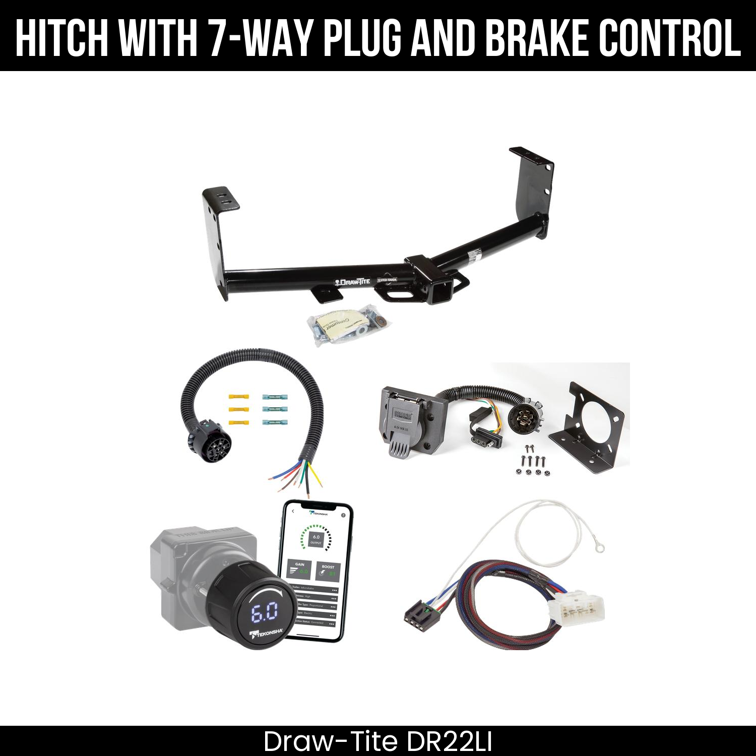 Draw Tite DR22LI Hitch With 7 Way Plug And Brake Control Bundle Featureimg
