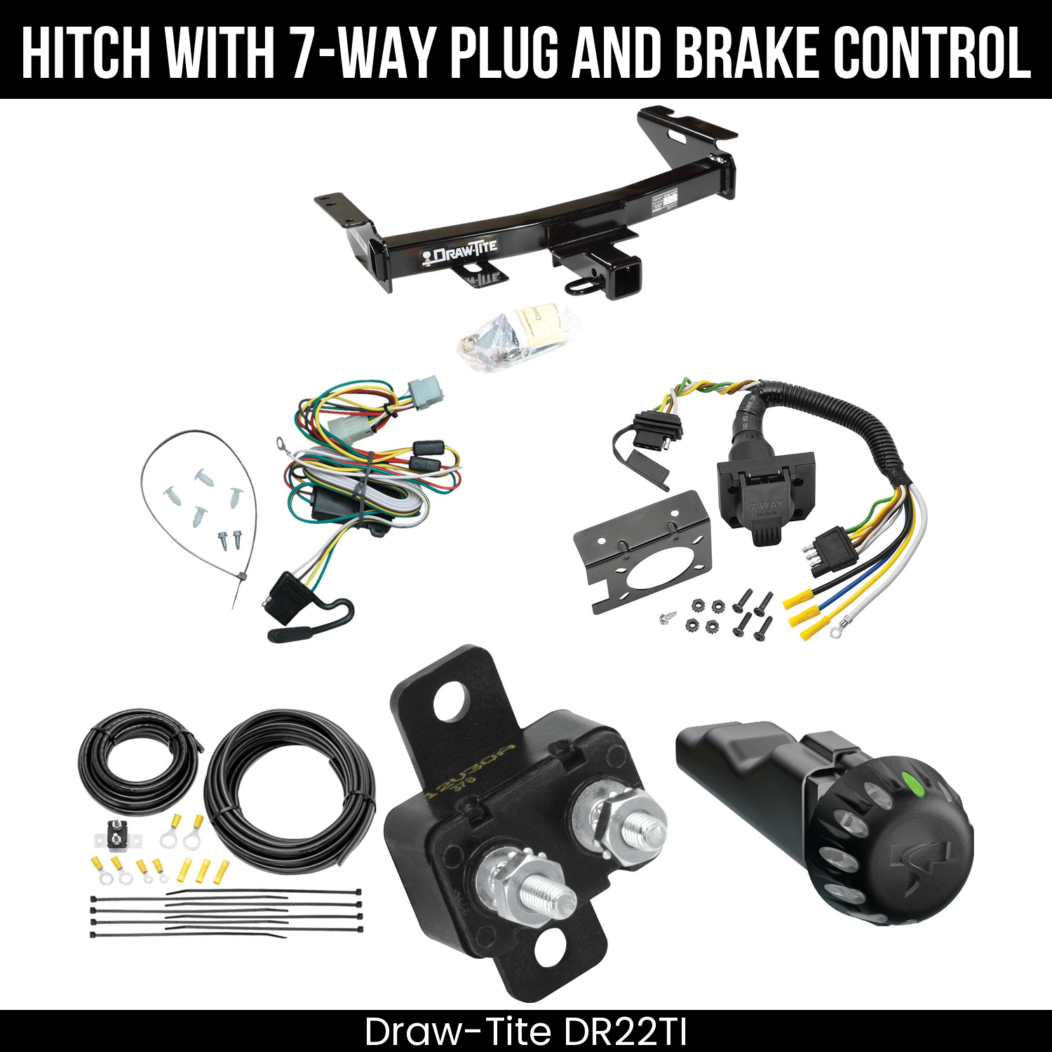 Draw Tite DR22TI Hitch With 7 Way Plug And Brake Control Bundle Featureimg