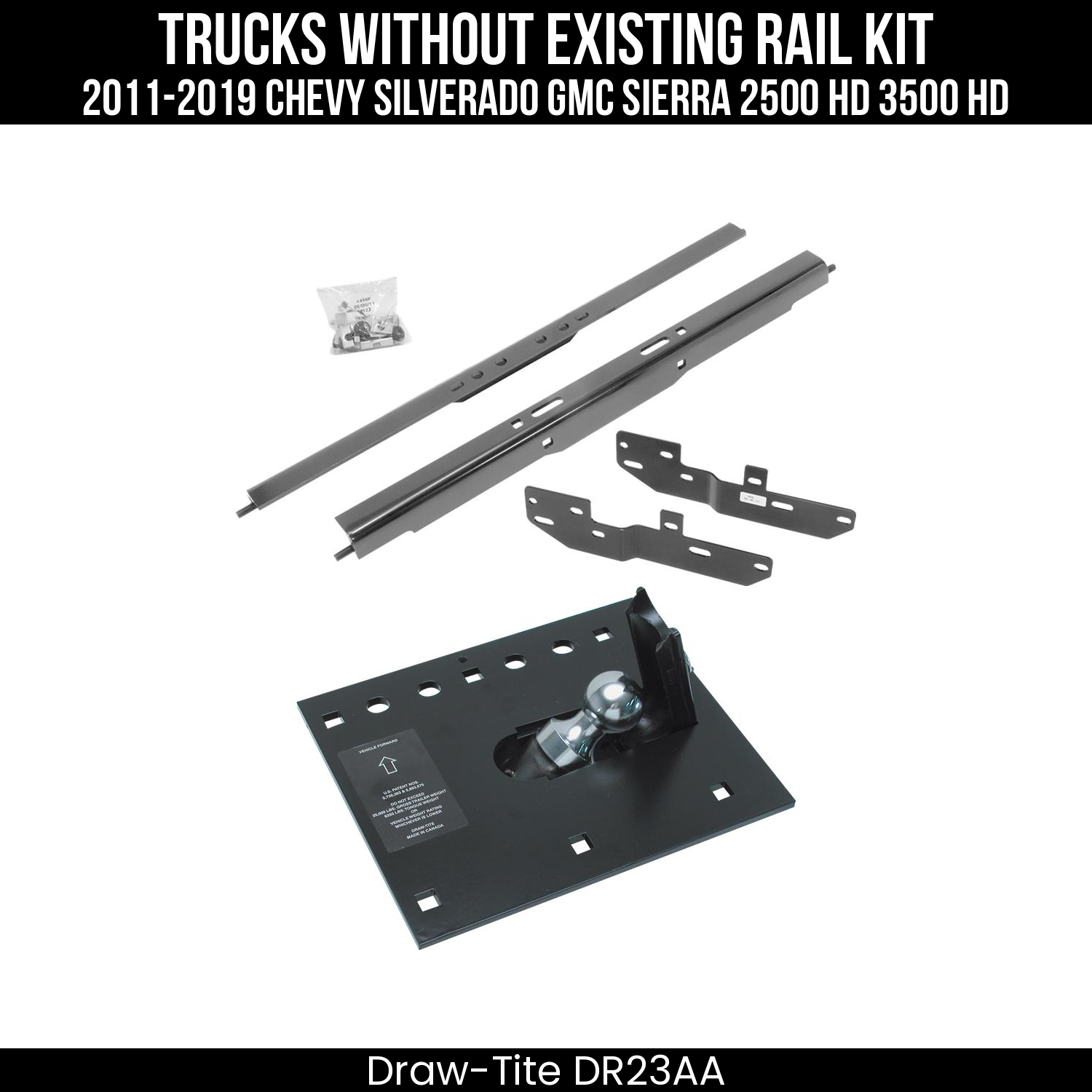 Gooseneck Rail Kit,Fold-Down Gooseneck Hitch Head