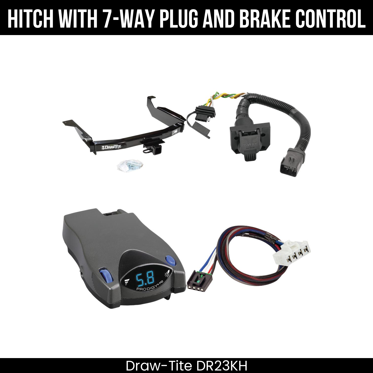 Trailer Hitch , 7-Way , Tekonsha Prodigy P2 Brake Control