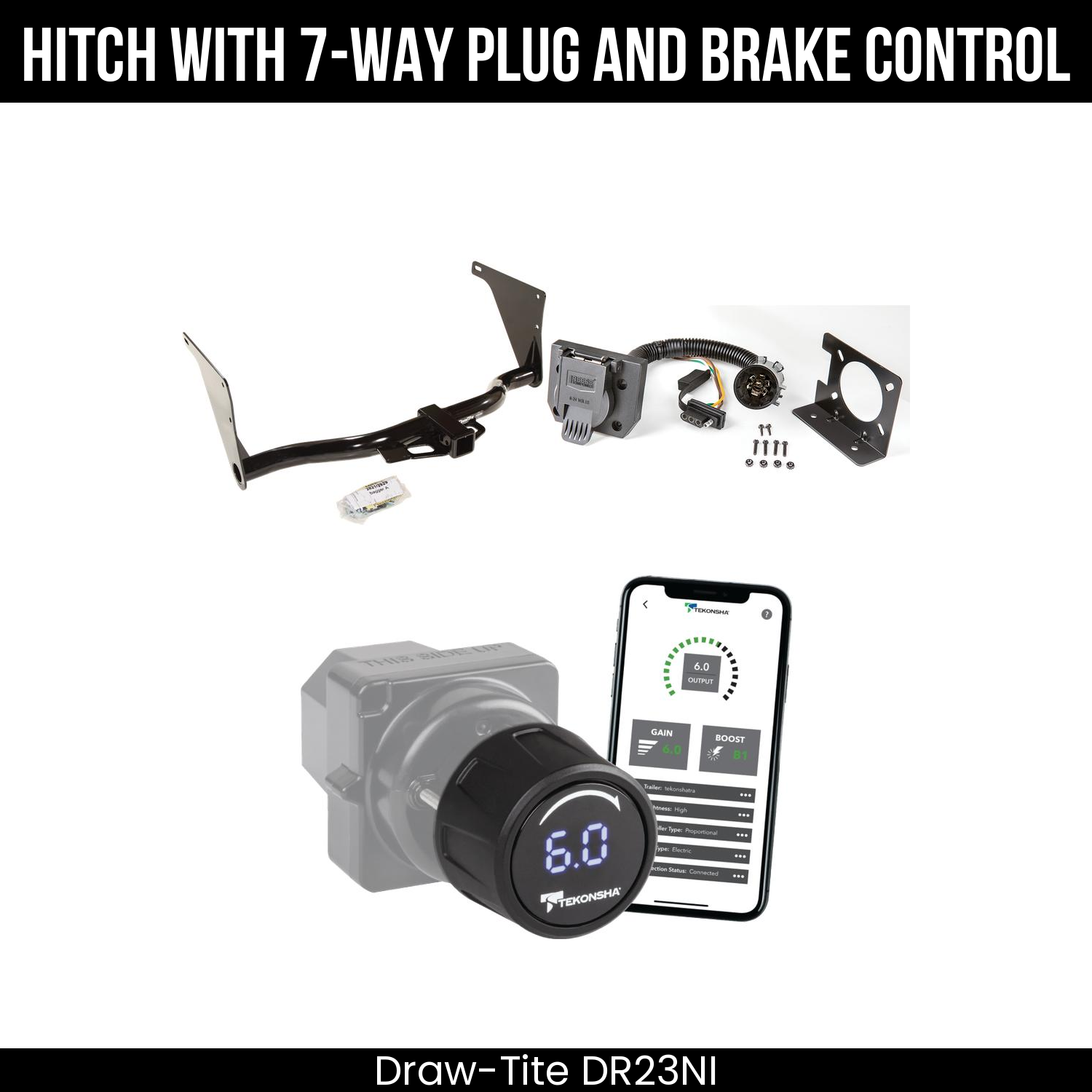 Draw Tite DR23NI Hitch With 7 Way Plug And Brake Control Bundle Featureimg