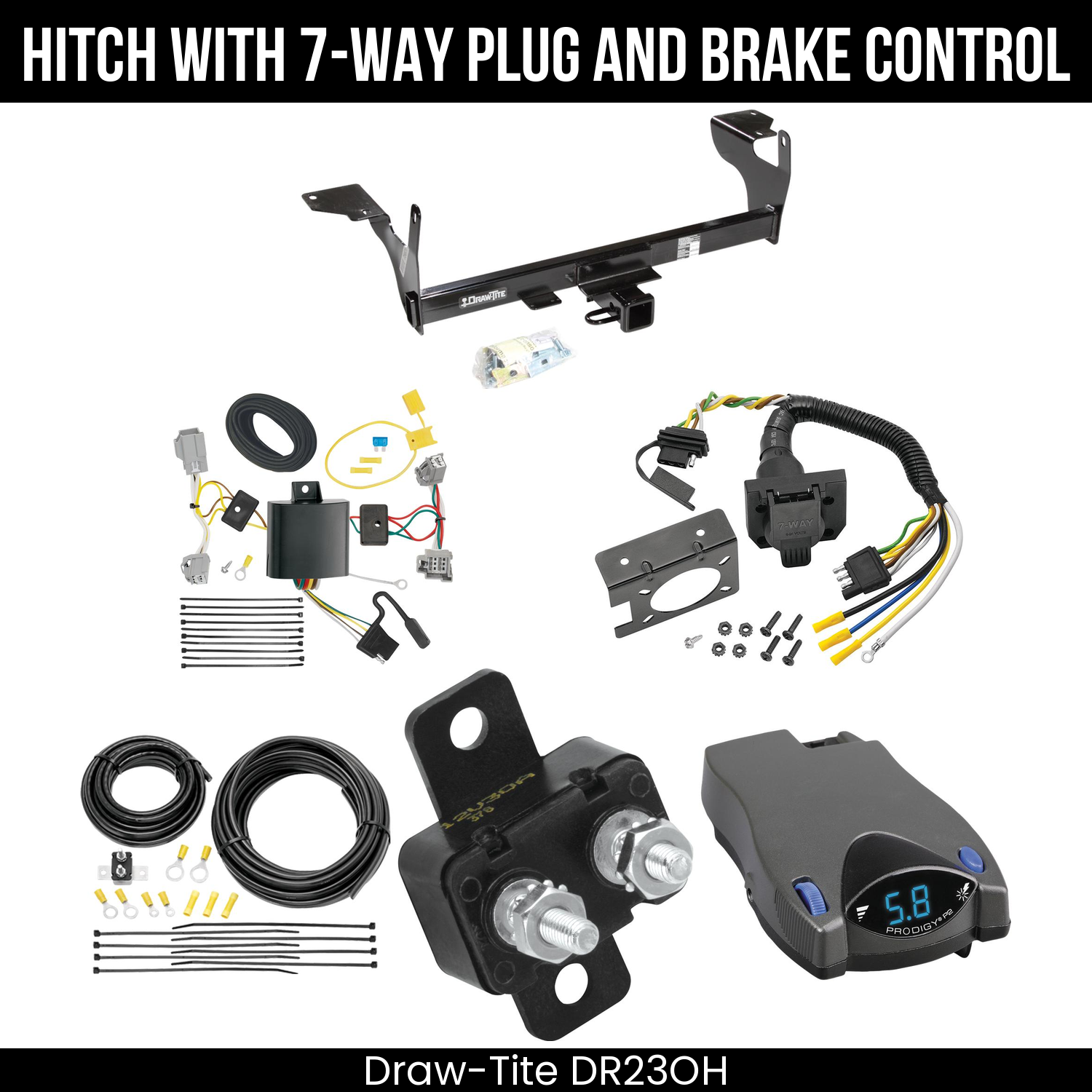 Trailer Hitch , 7-Way , Tekonsha Prodigy P2 Brake Control