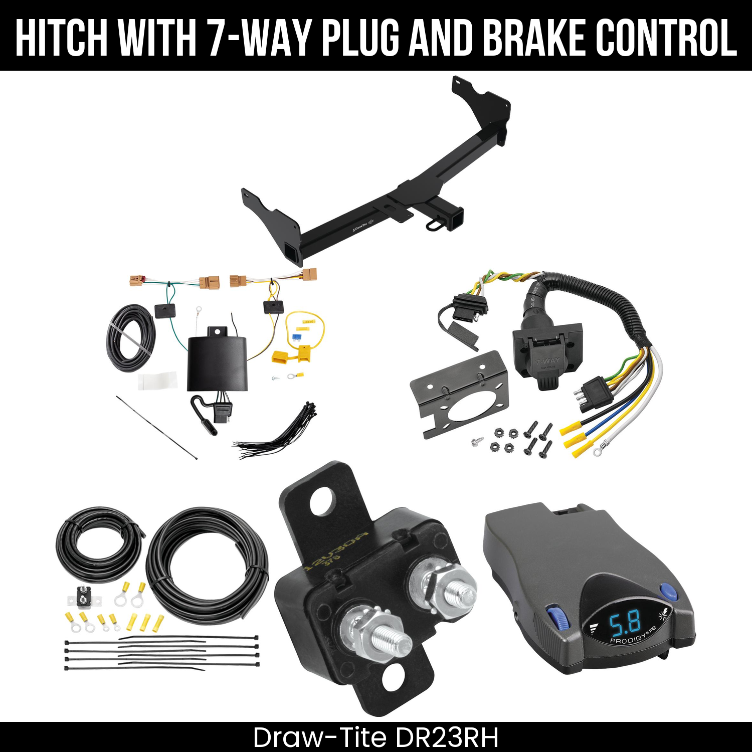 Trailer Hitch , 7-Way , Tekonsha Prodigy P2 Brake Control