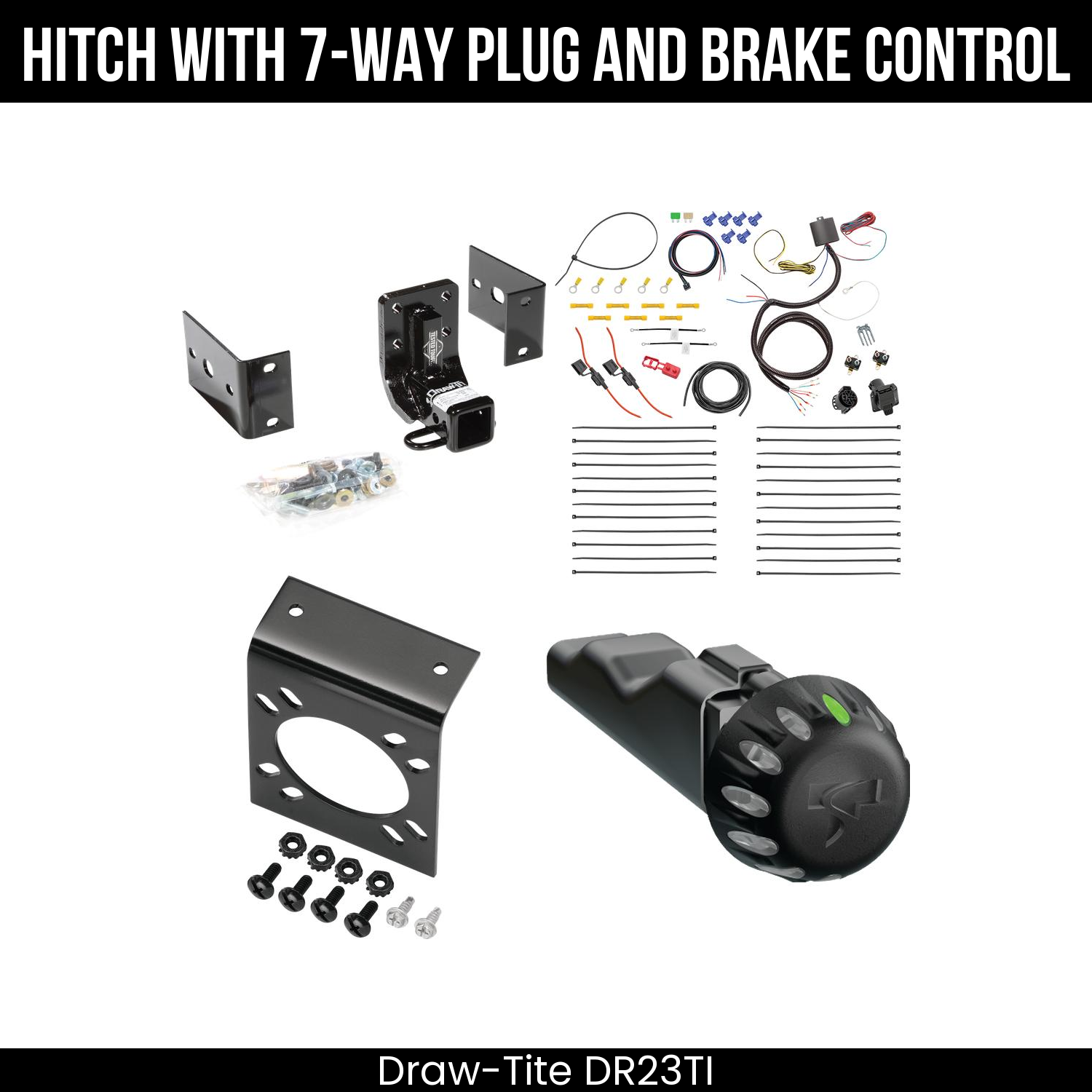 Draw Tite DR23TI Hitch With 7 Way Plug And Brake Control Bundle Featureimg