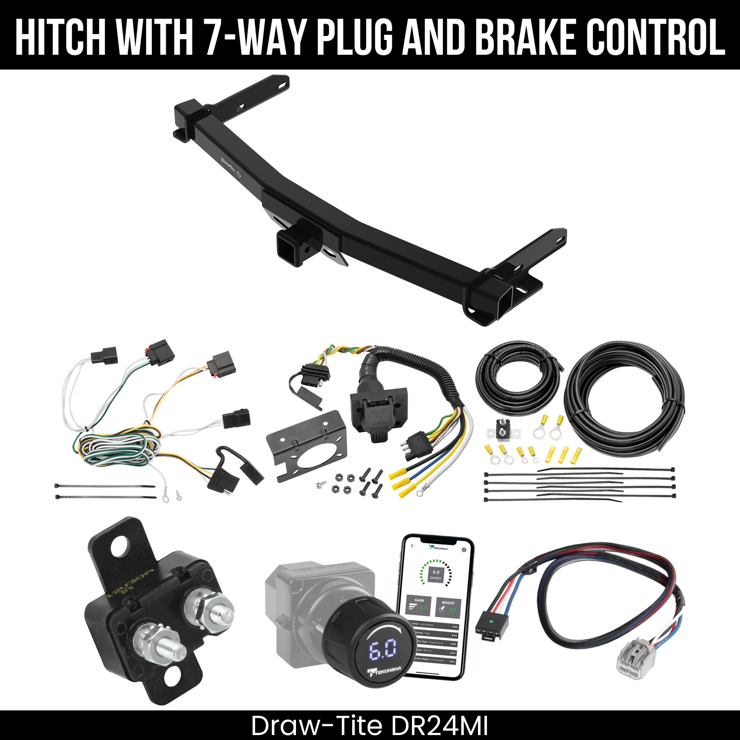 Draw Tite DR24MI Hitch With 7 Way Plug And Brake Control Bundle Featureimg