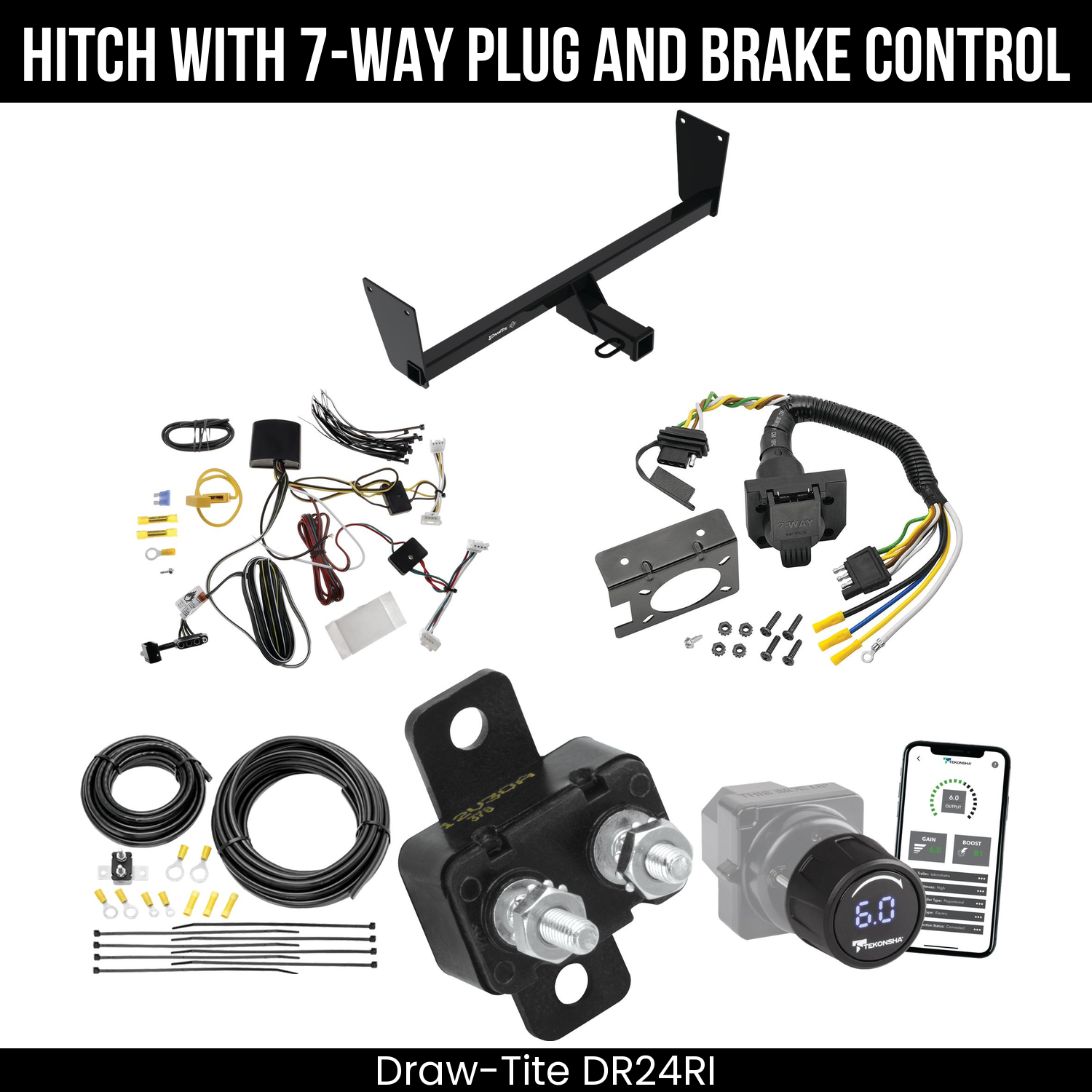 Draw Tite DR24RI Hitch With 7 Way Plug And Brake Control Bundle Featureimg