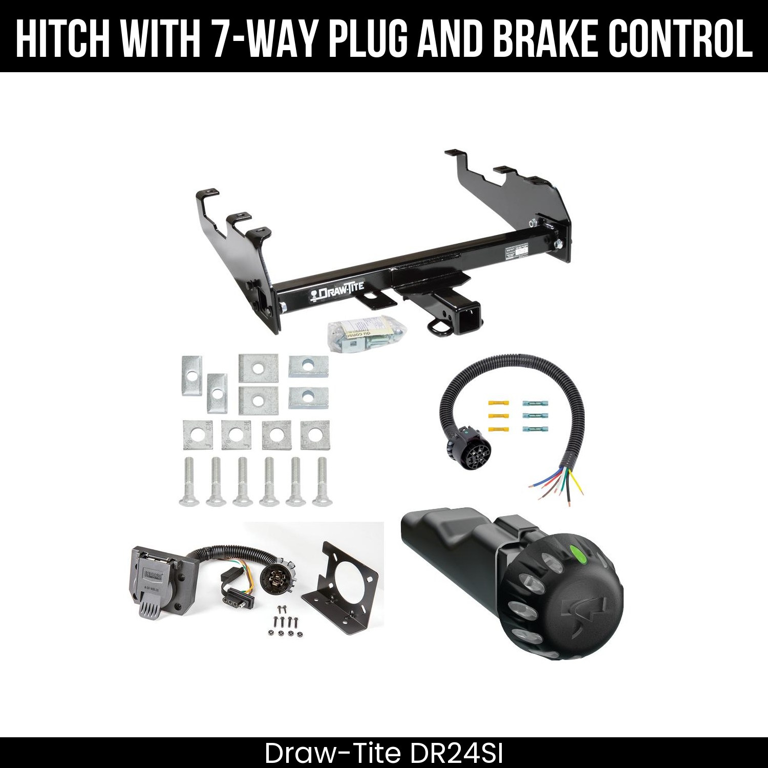Draw Tite DR24SI Hitch With 7 Way Plug And Brake Control Bundle Featureimg