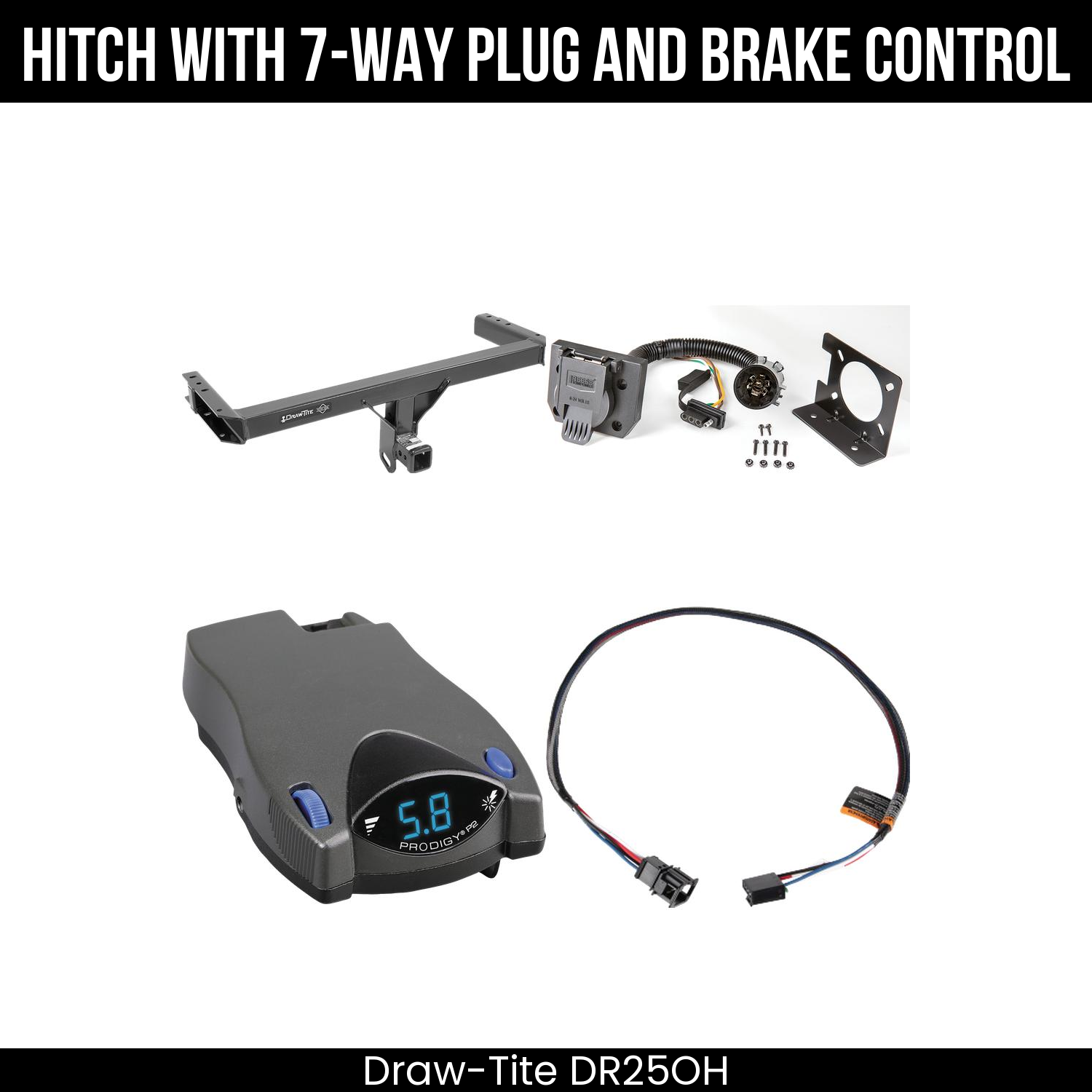 Trailer Hitch , 7-Way , Tekonsha Prodigy P2 Brake Control