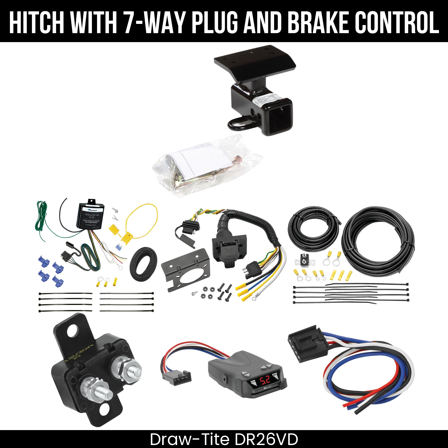 Trailer Hitch , 7-Way , Tekonsha Brakeman IV Brake Control