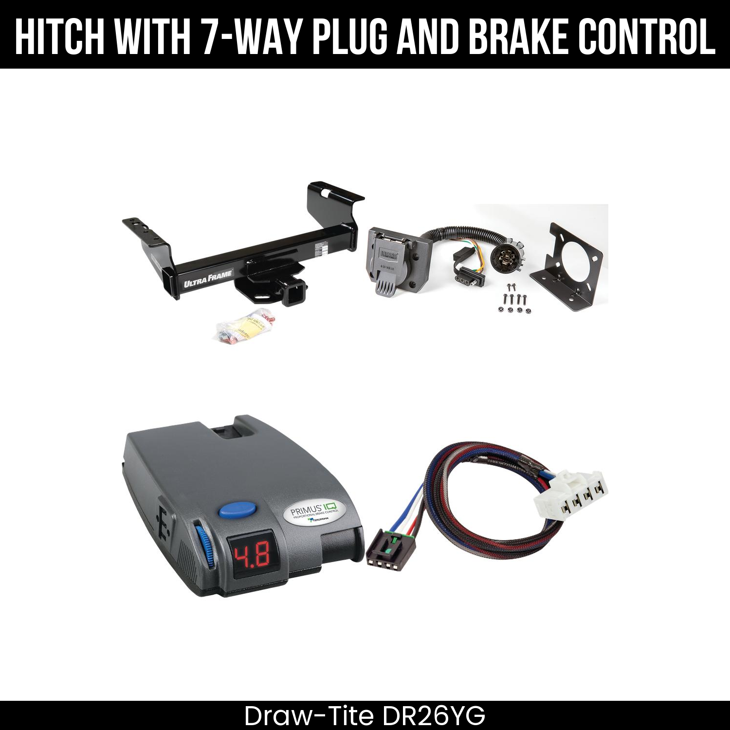 Trailer Hitch , 7-Way , Tekonsha Primus IQ Brake Control