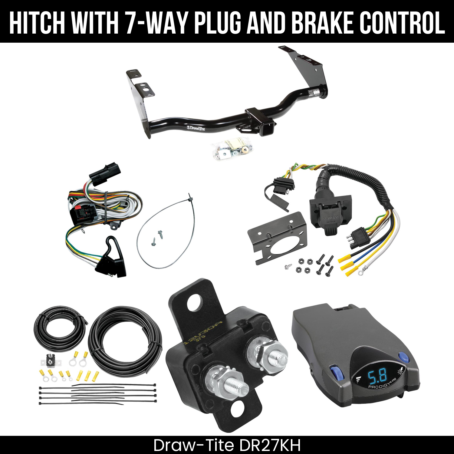 Trailer Hitch , 7-Way , Tekonsha Prodigy P2 Brake Control