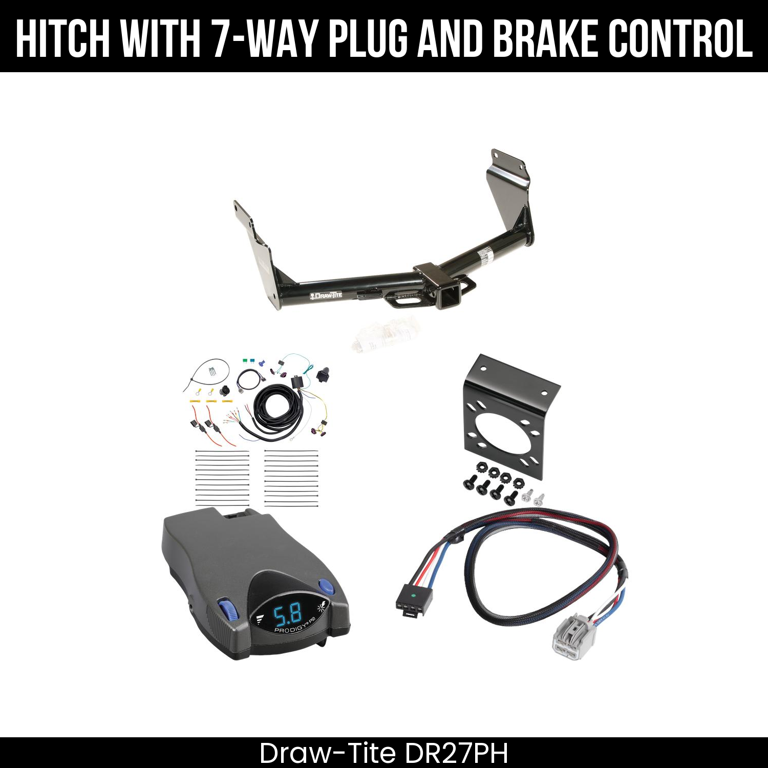 Trailer Hitch , 7-Way , Tekonsha Prodigy P2 Brake Control