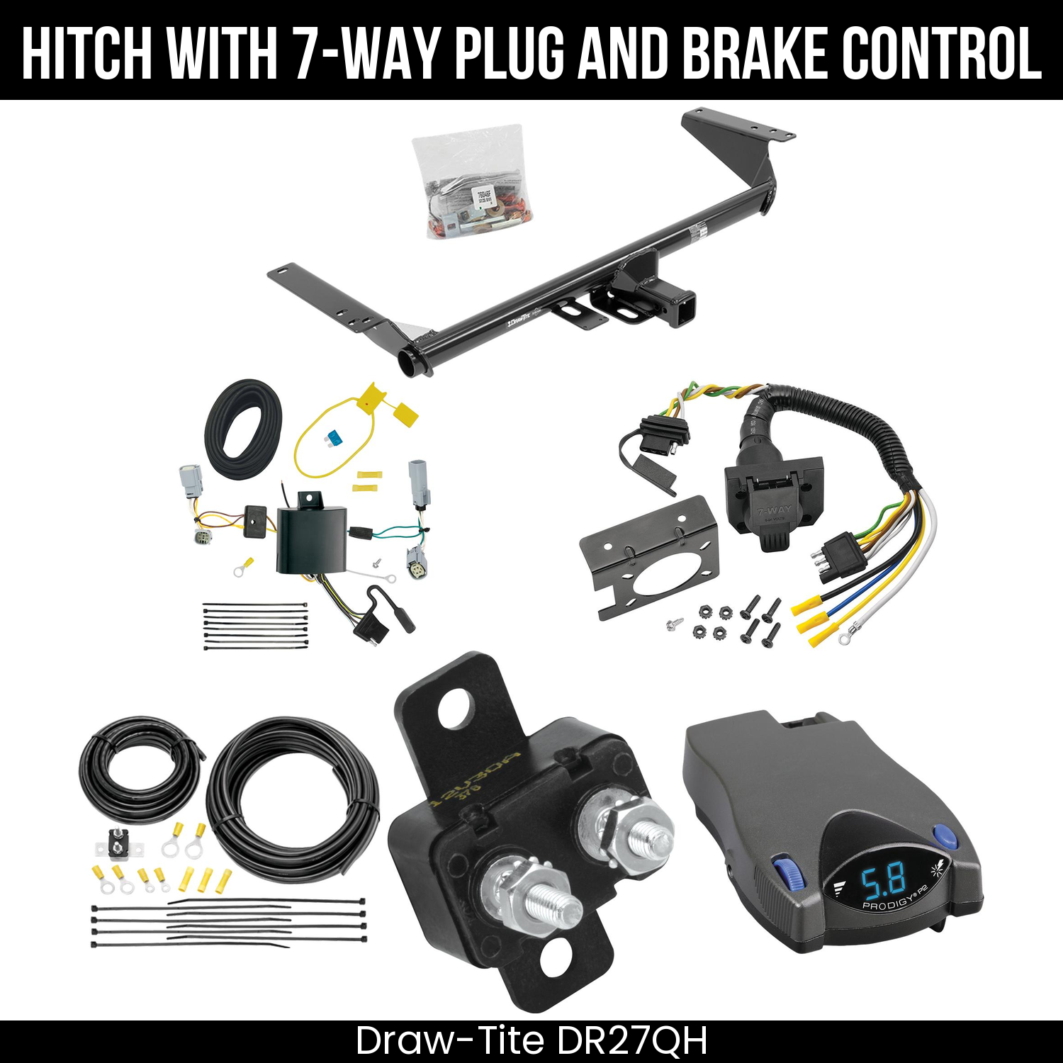 Trailer Hitch , 7-Way , Tekonsha Prodigy P2 Brake Control