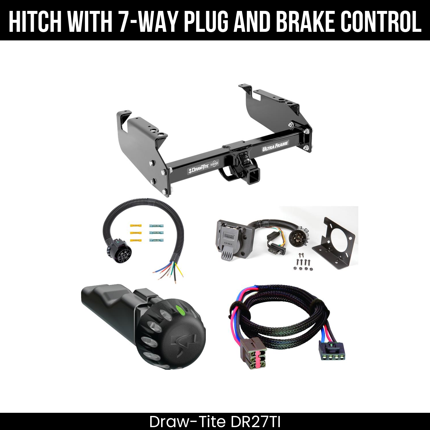 Draw Tite DR27TI Hitch With 7 Way Plug And Brake Control Bundle Featureimg
