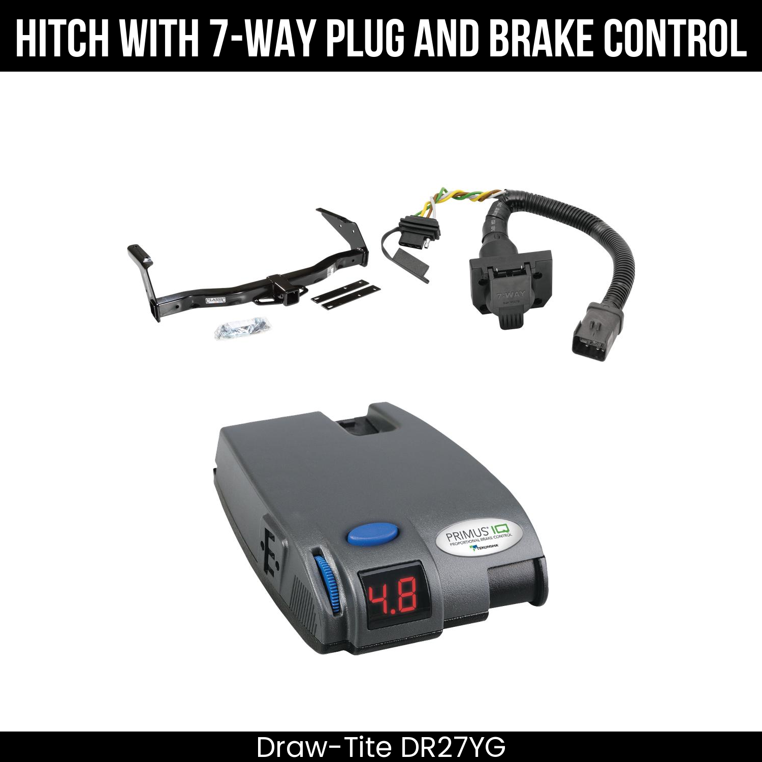 Trailer Hitch , 7-Way , Tekonsha Primus IQ Brake Control