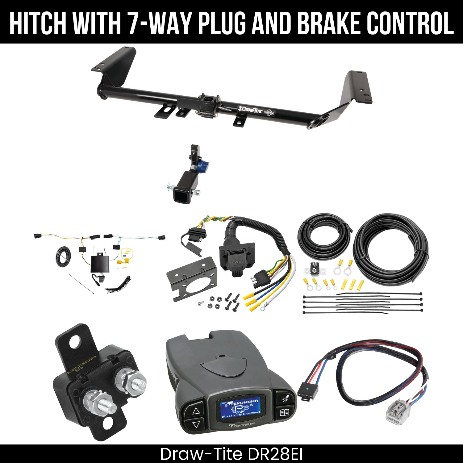 Draw Tite DR28EI Hitch With 7 Way Plug And Brake Control Bundle Featureimg