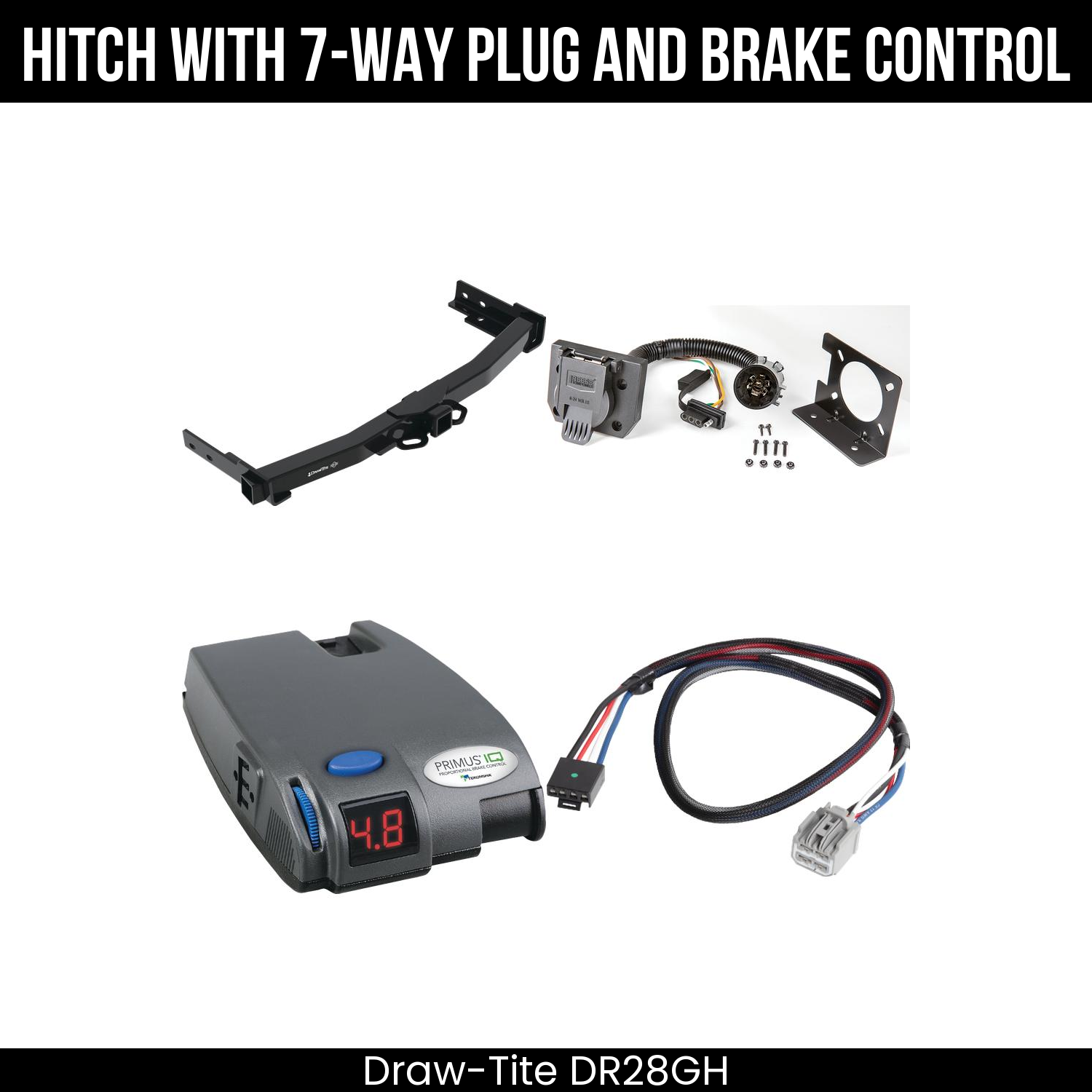 Trailer Hitch , 7-Way , Tekonsha Primus IQ Brake Control