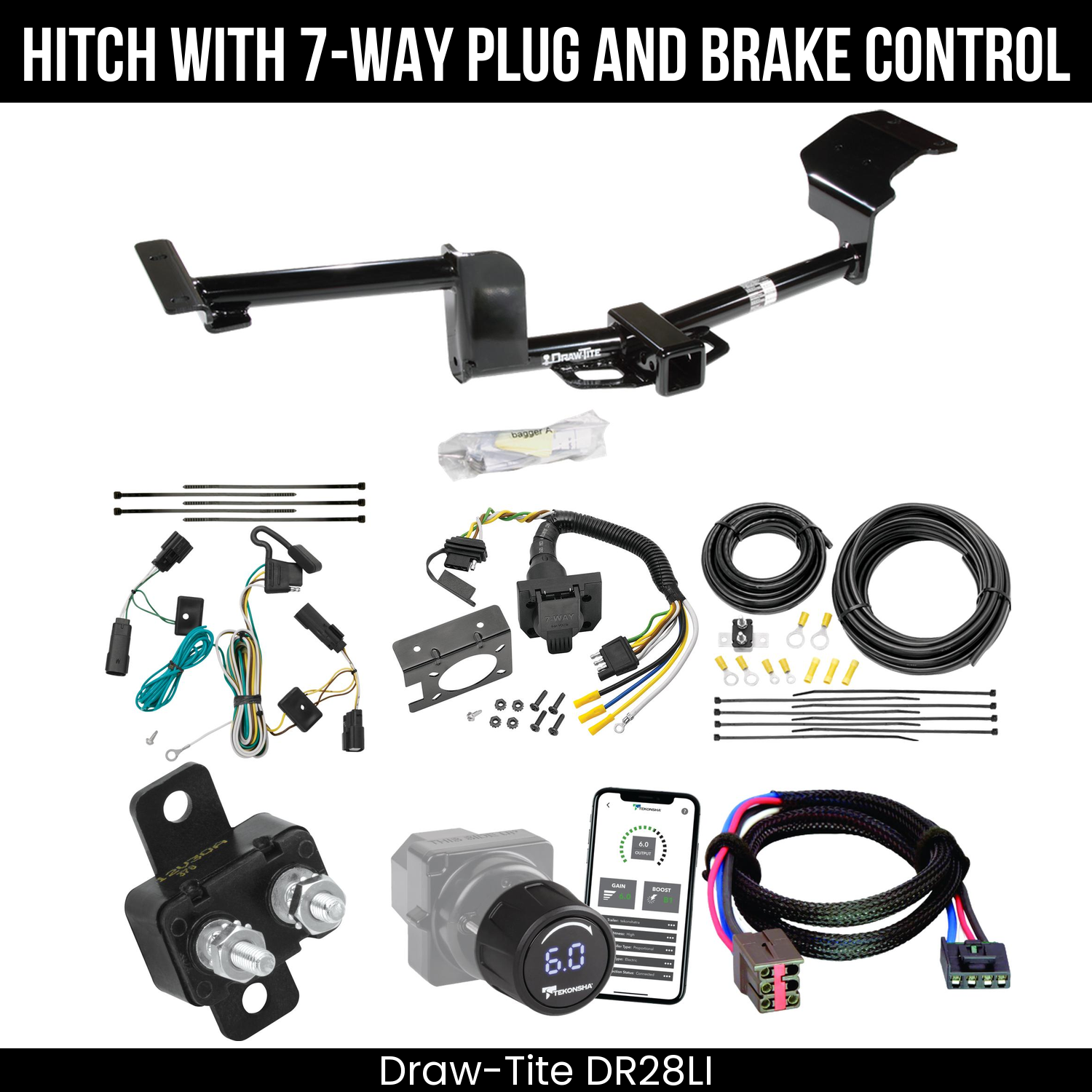 Draw Tite DR28LI Hitch With 7 Way Plug And Brake Control Bundle Featureimg