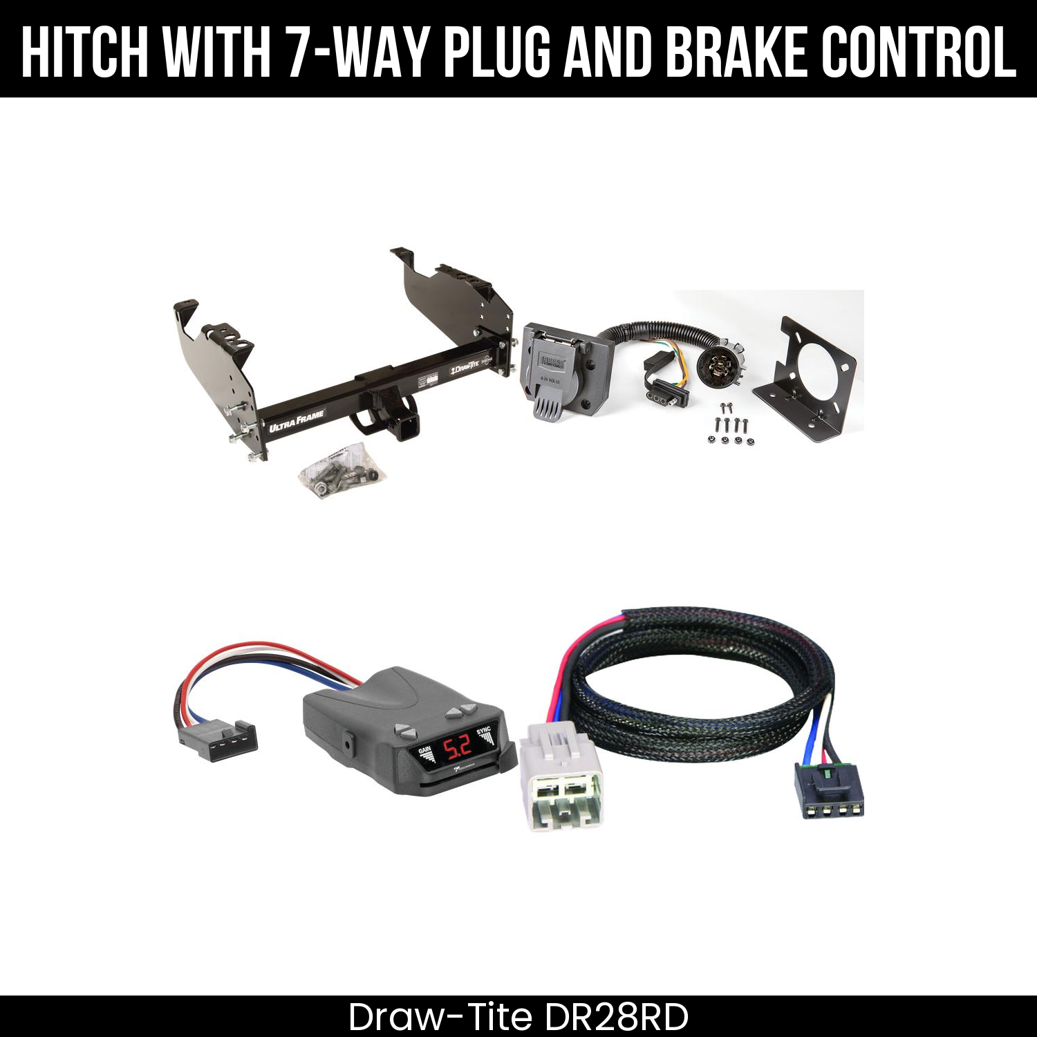 Trailer Hitch , 7-Way , Tekonsha Brakeman IV Brake Control