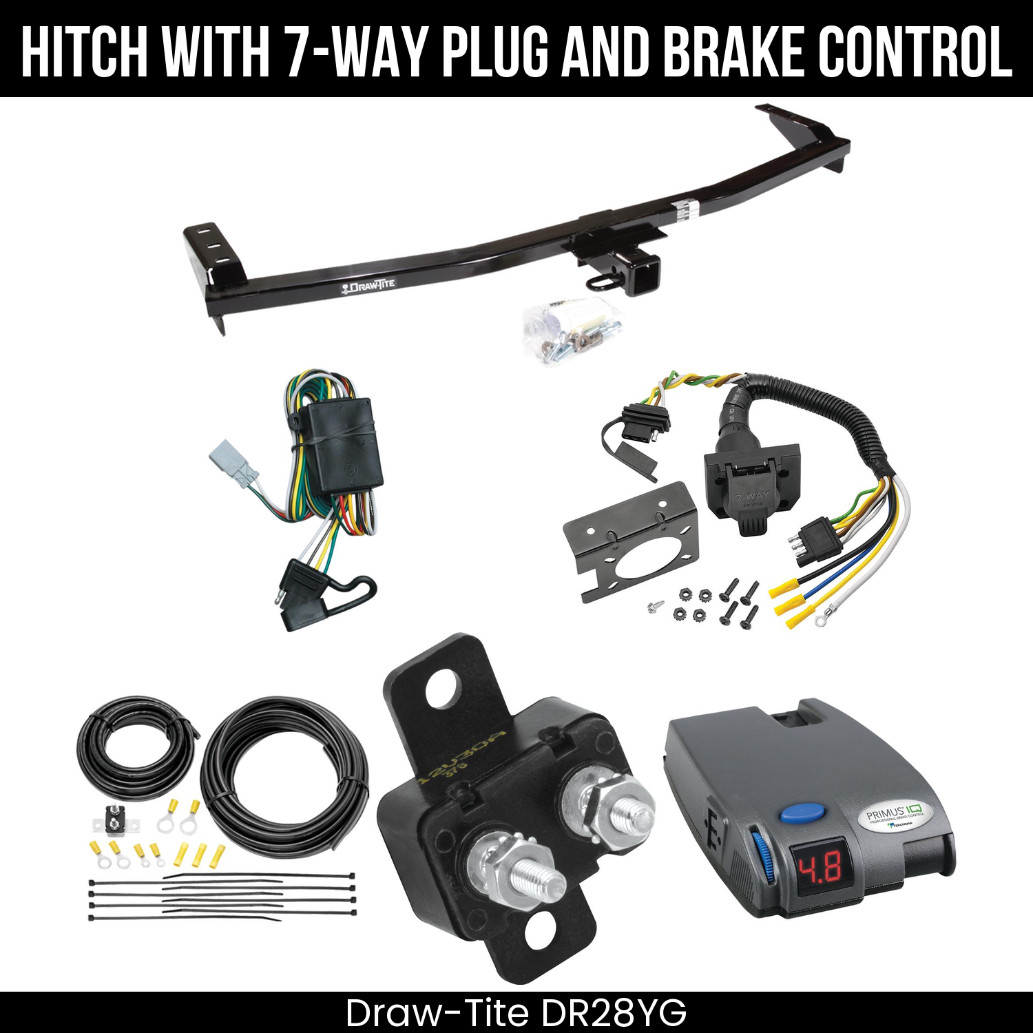 Trailer Hitch , 7-Way , Tekonsha Primus IQ Brake Control