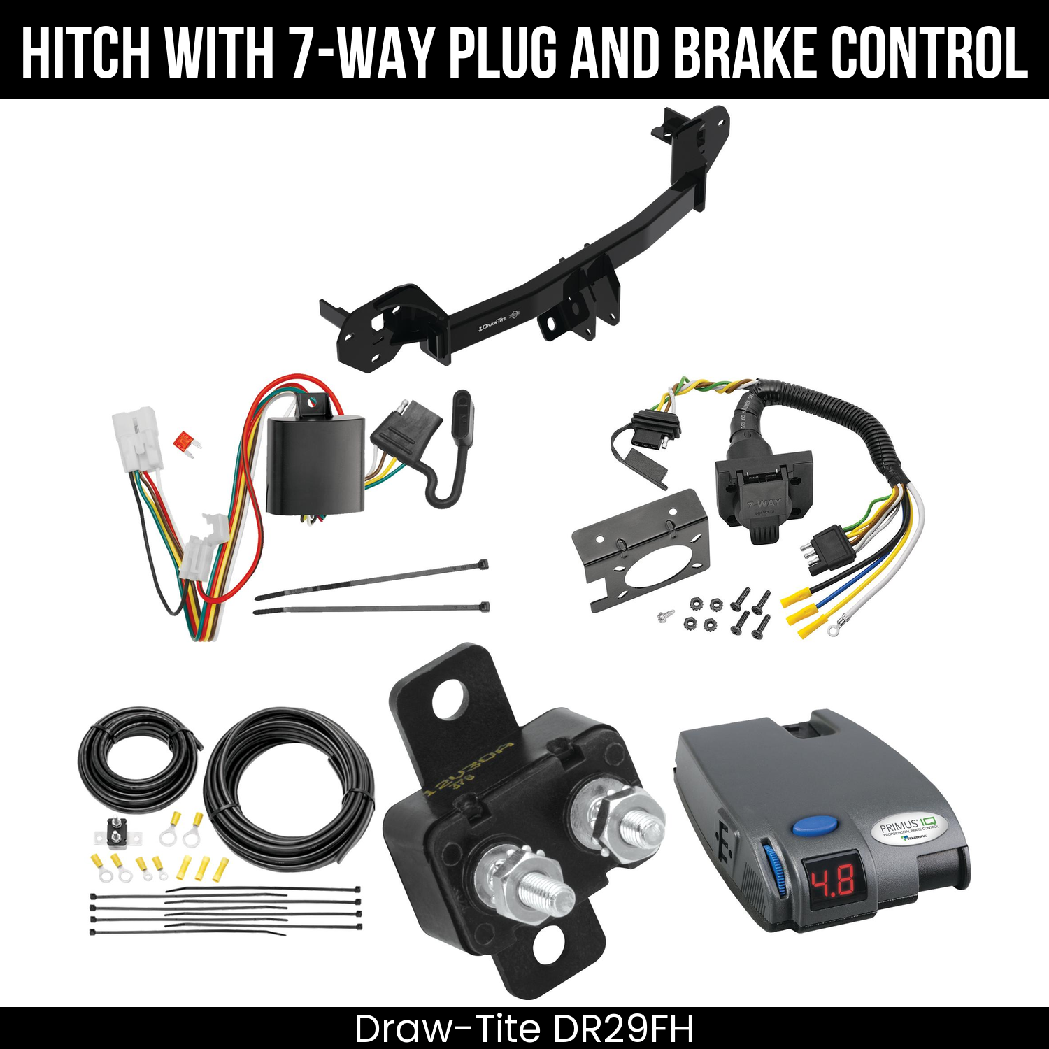 Trailer Hitch , 7-Way , Tekonsha Primus IQ Brake Control
