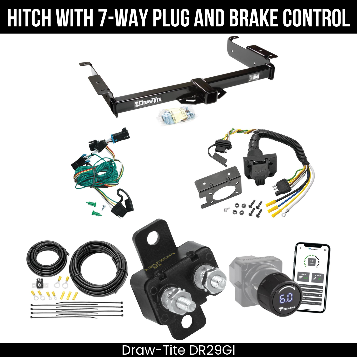 Draw Tite DR29GI Hitch With 7 Way Plug And Brake Control Bundle Featureimg