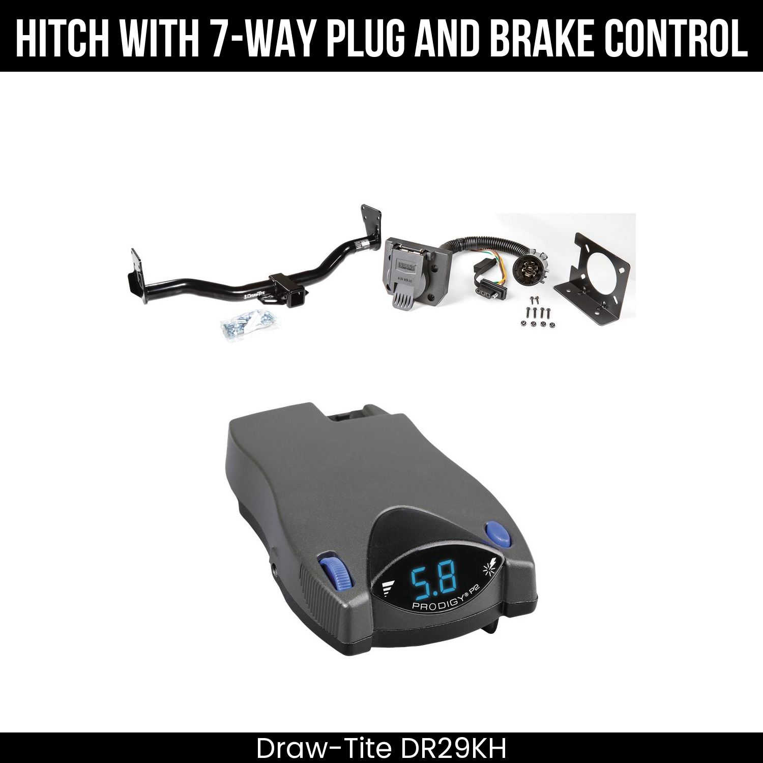 Trailer Hitch , 7-Way , Tekonsha Prodigy P2 Brake Control
