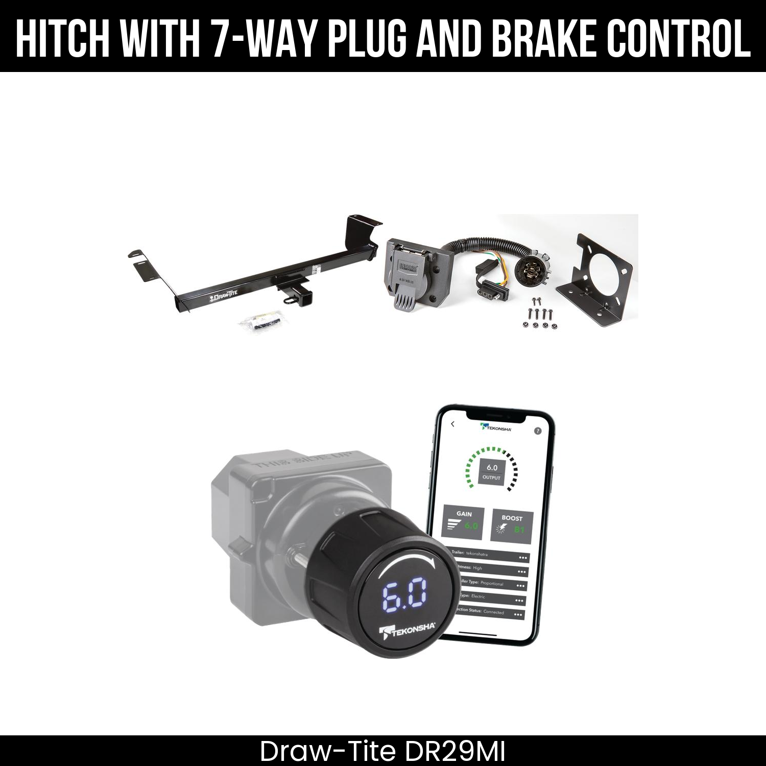 Draw Tite DR29MI Hitch With 7 Way Plug And Brake Control Bundle Featureimg