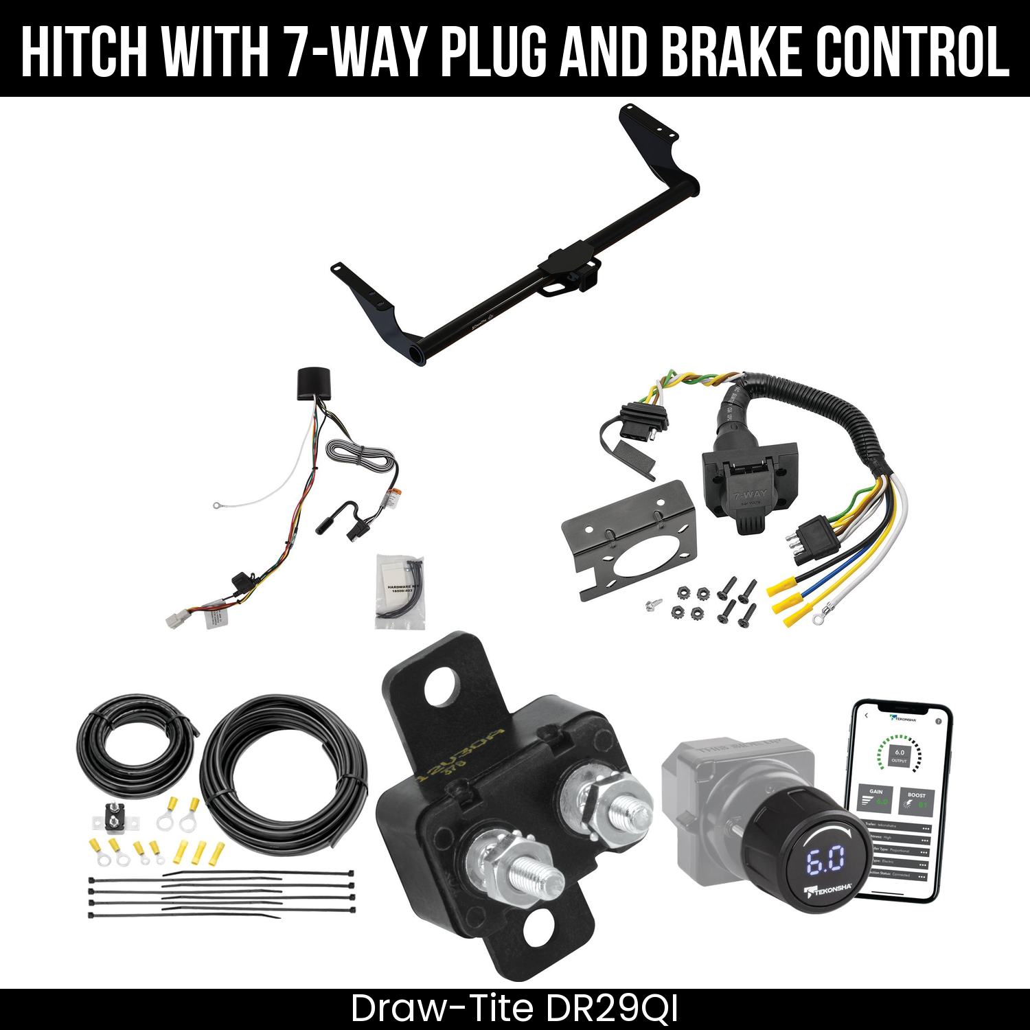 Draw Tite DR29QI Hitch With 7 Way Plug And Brake Control Bundle Featureimg