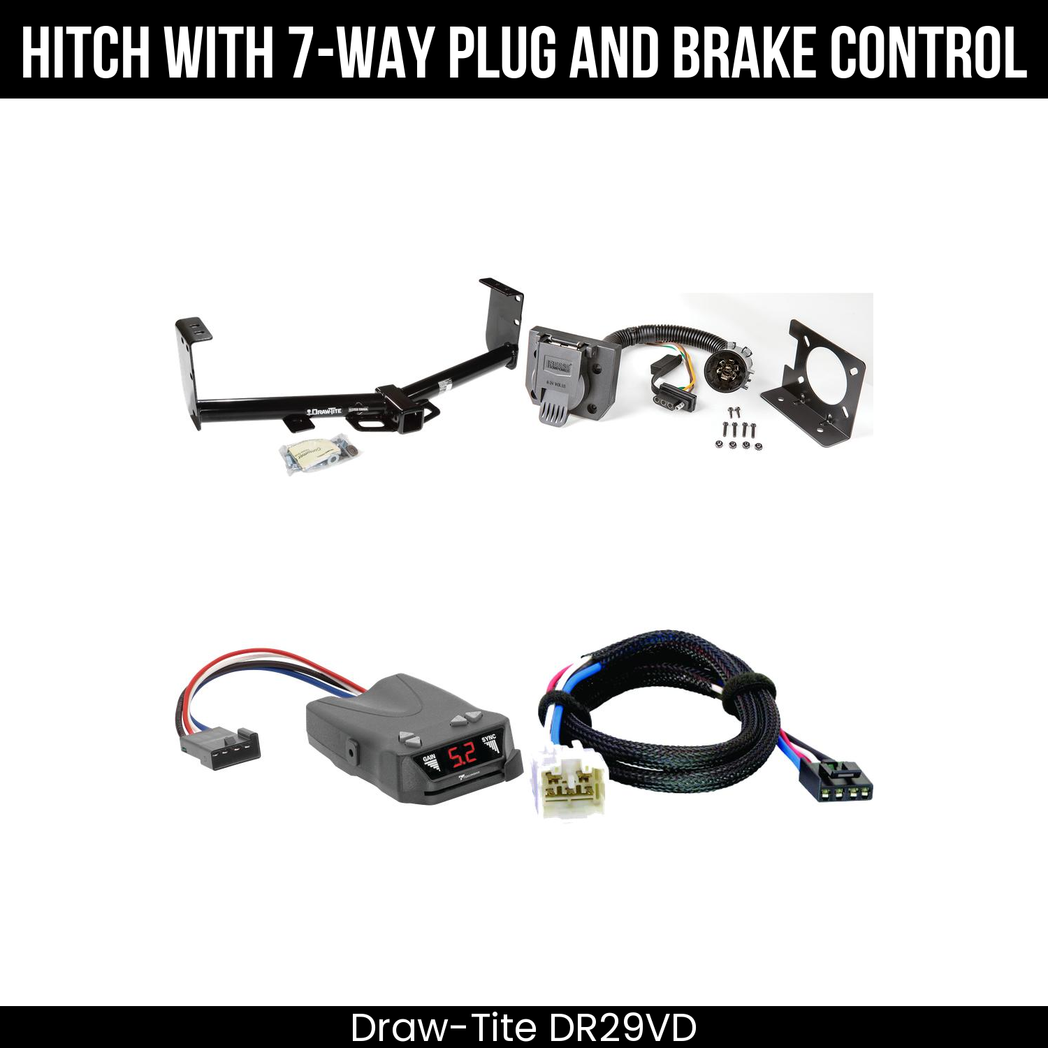 Trailer Hitch , 7-Way , Tekonsha Brakeman IV Brake Control