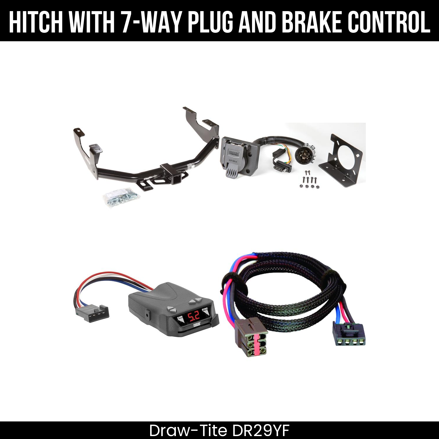 Trailer Hitch , 7-Way , Reese Brakeman IV Brake Control
