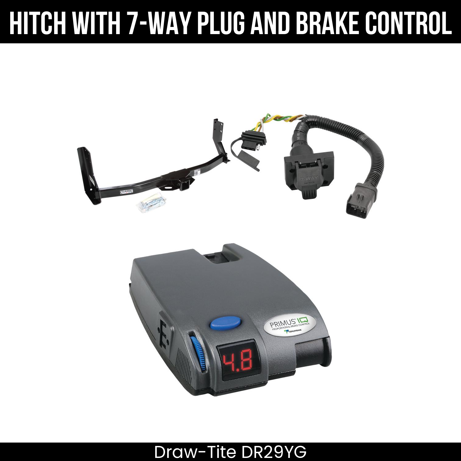 Trailer Hitch , 7-Way , Tekonsha Primus IQ Brake Control