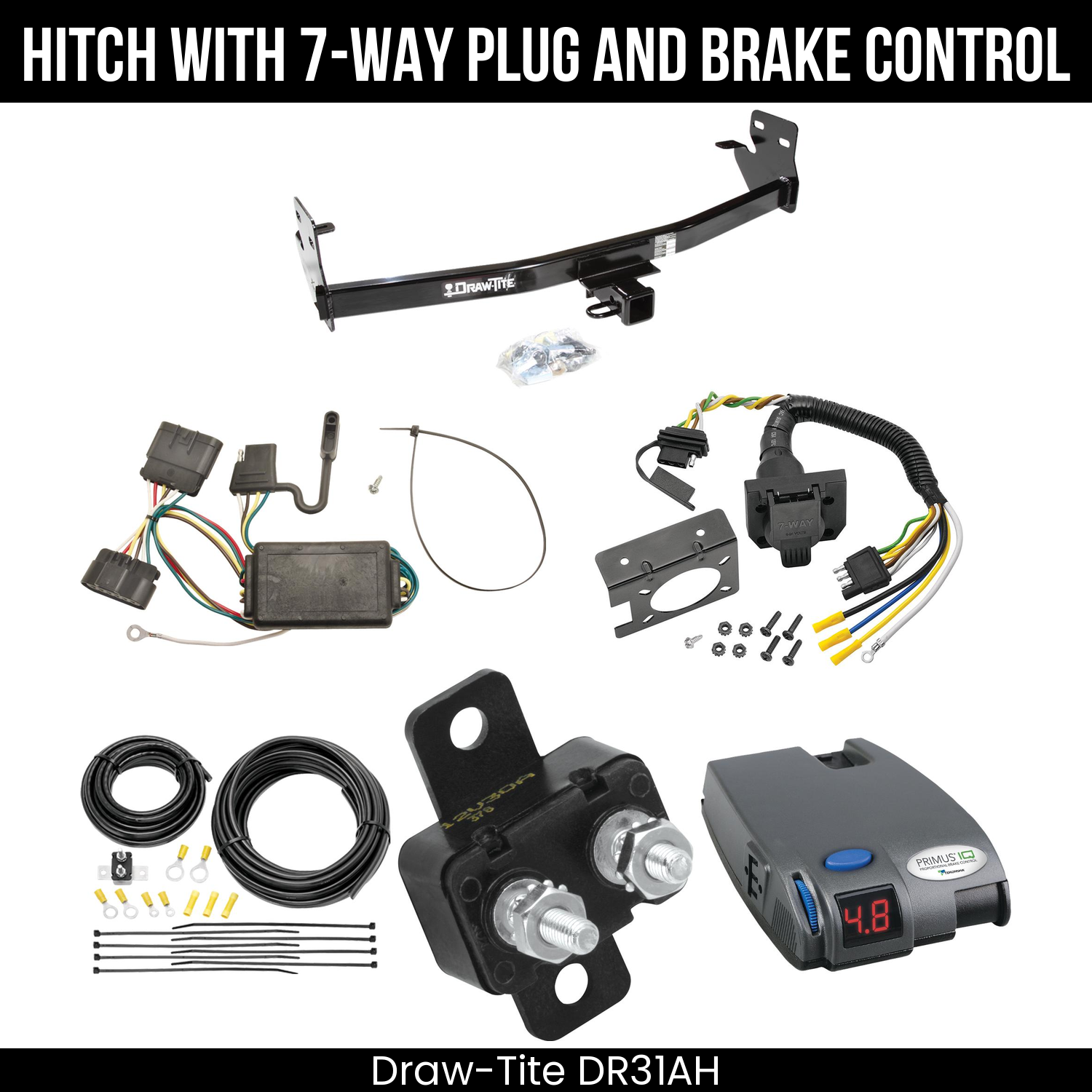 Trailer Hitch , 7-Way , Tekonsha Primus IQ Brake Control