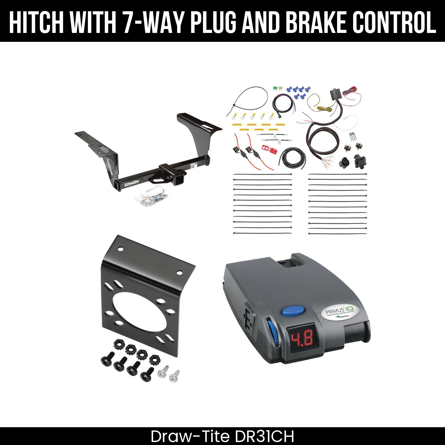 Trailer Hitch , 7-Way , Tekonsha Primus IQ Brake Control