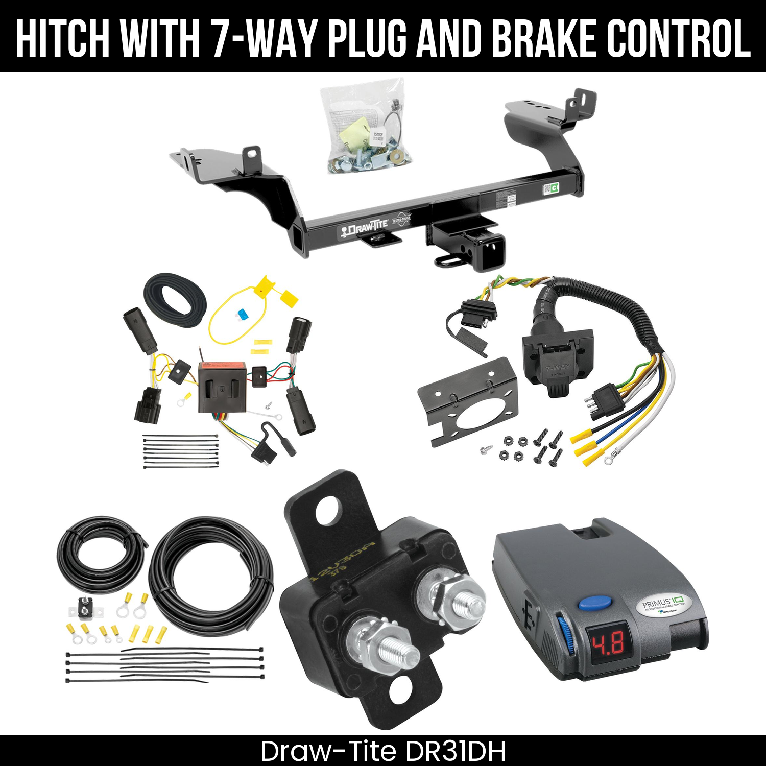 Trailer Hitch , 7-Way , Tekonsha Primus IQ Brake Control