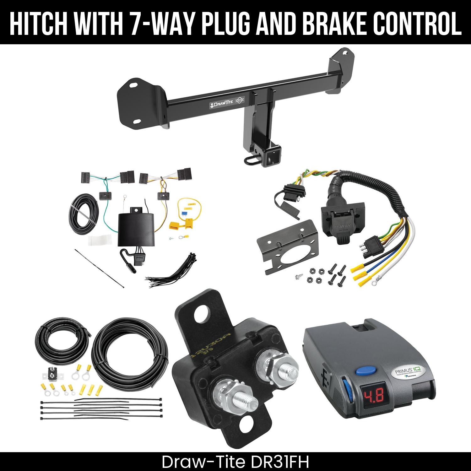 Trailer Hitch , 7-Way , Tekonsha Primus IQ Brake Control