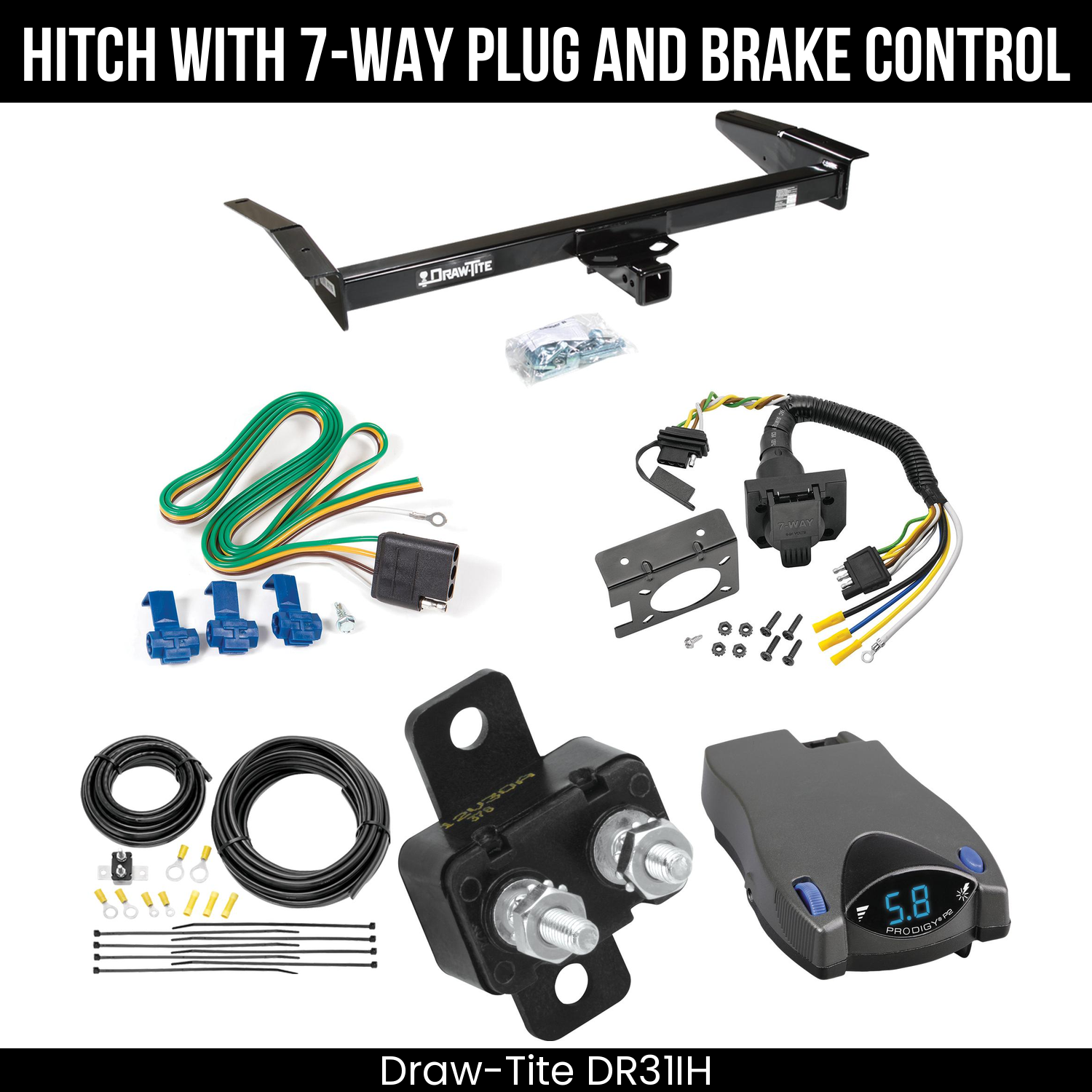 Trailer Hitch , 7-Way , Tekonsha Prodigy P2 Brake Control