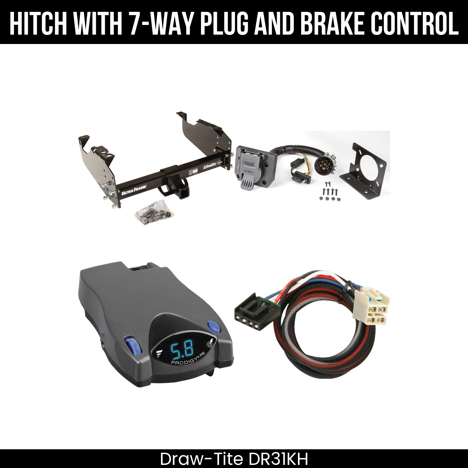 Trailer Hitch , 7-Way , Tekonsha Prodigy P2 Brake Control