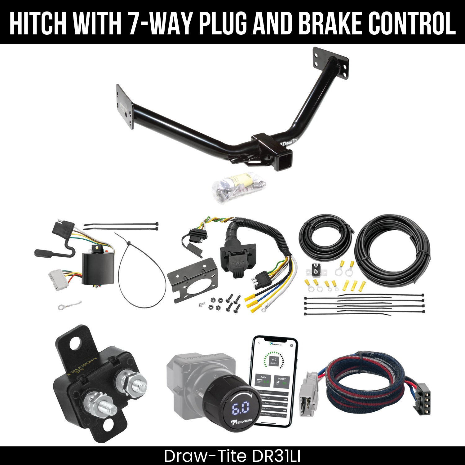 Draw Tite DR31LI Hitch With 7 Way Plug And Brake Control Bundle Featureimg