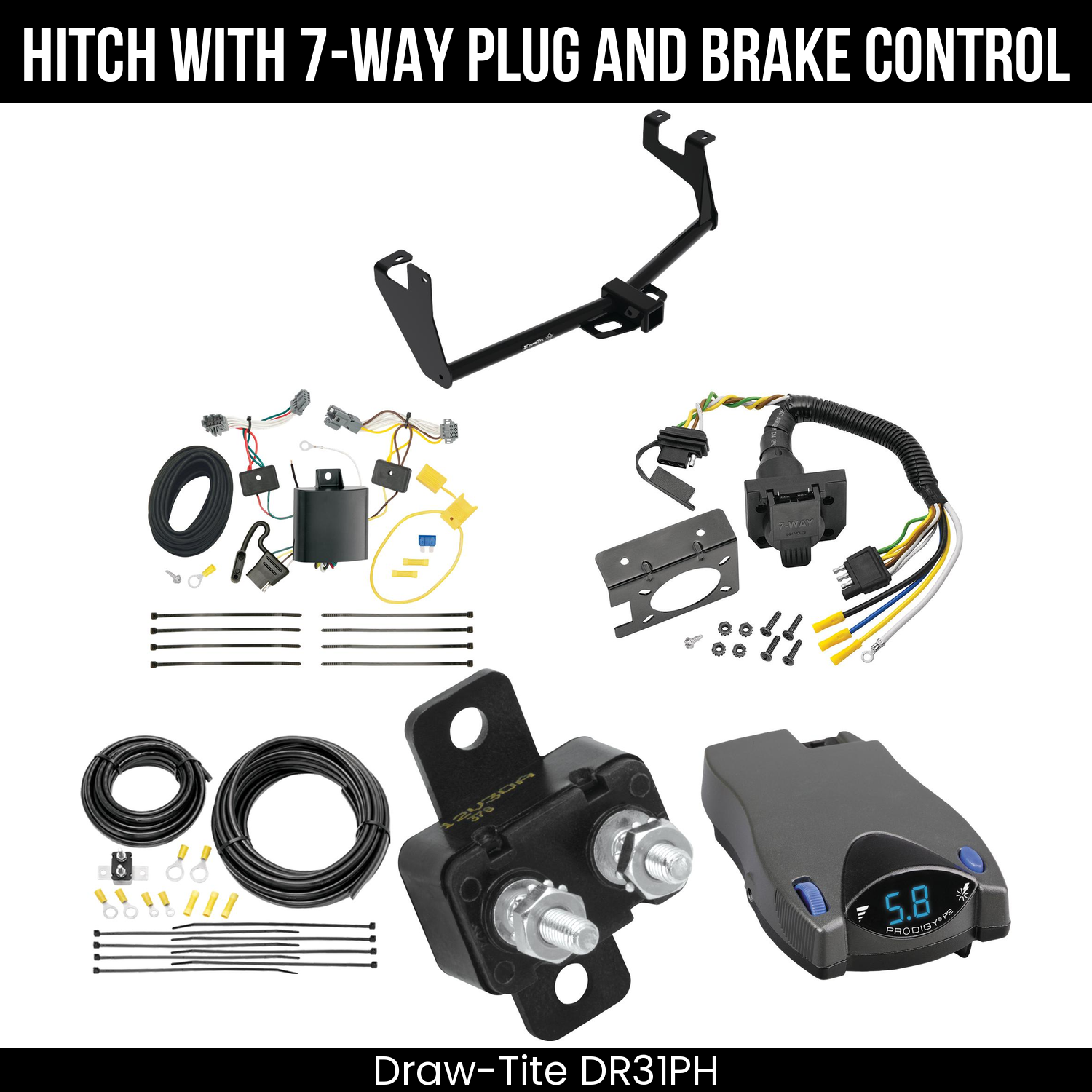 Trailer Hitch , 7-Way , Tekonsha Prodigy P2 Brake Control
